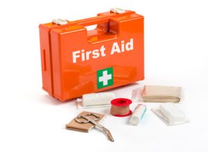 First Aid Kit with dressing material
