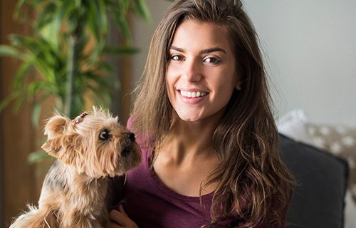 girl with puppi