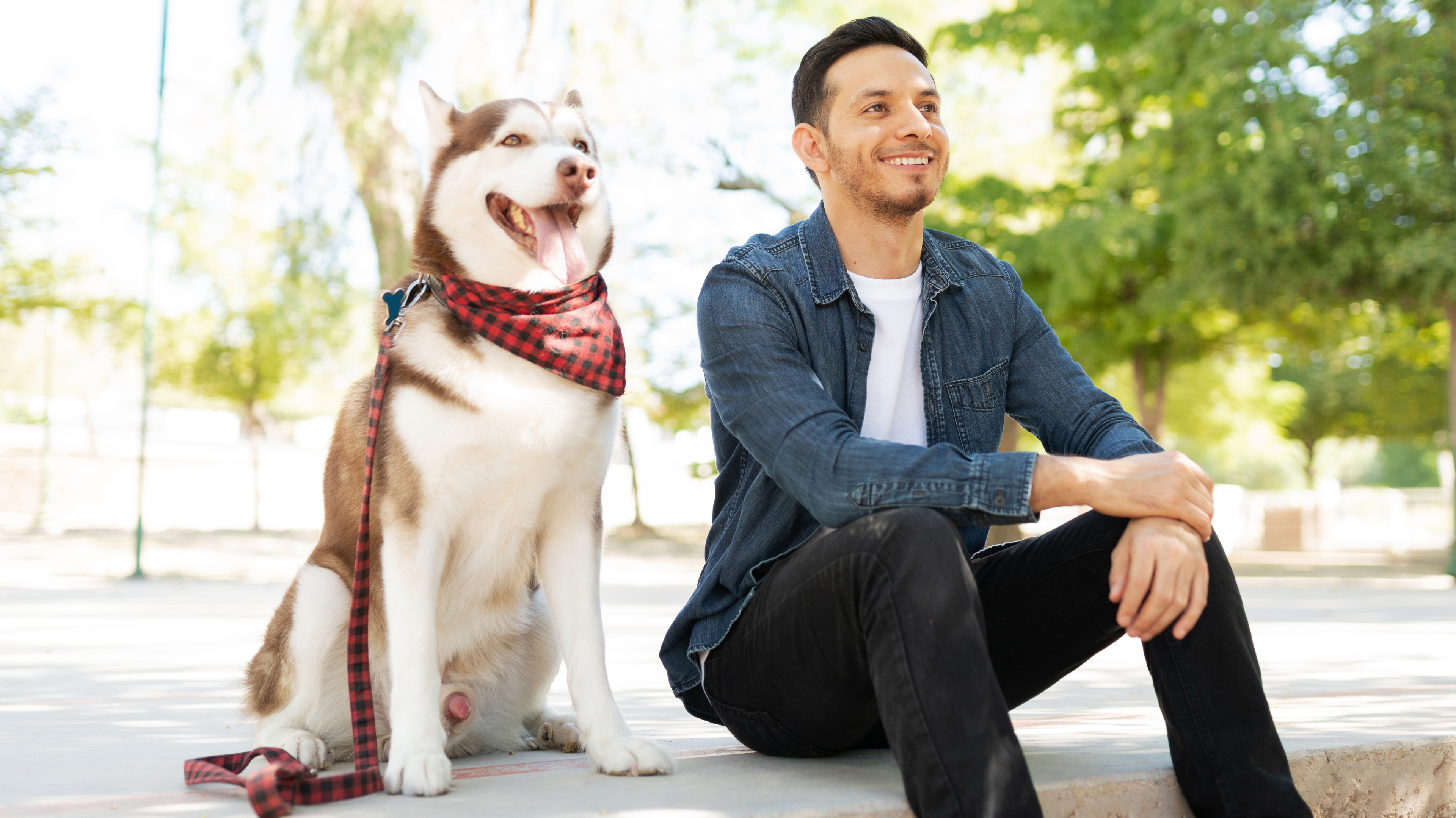 man with dog
