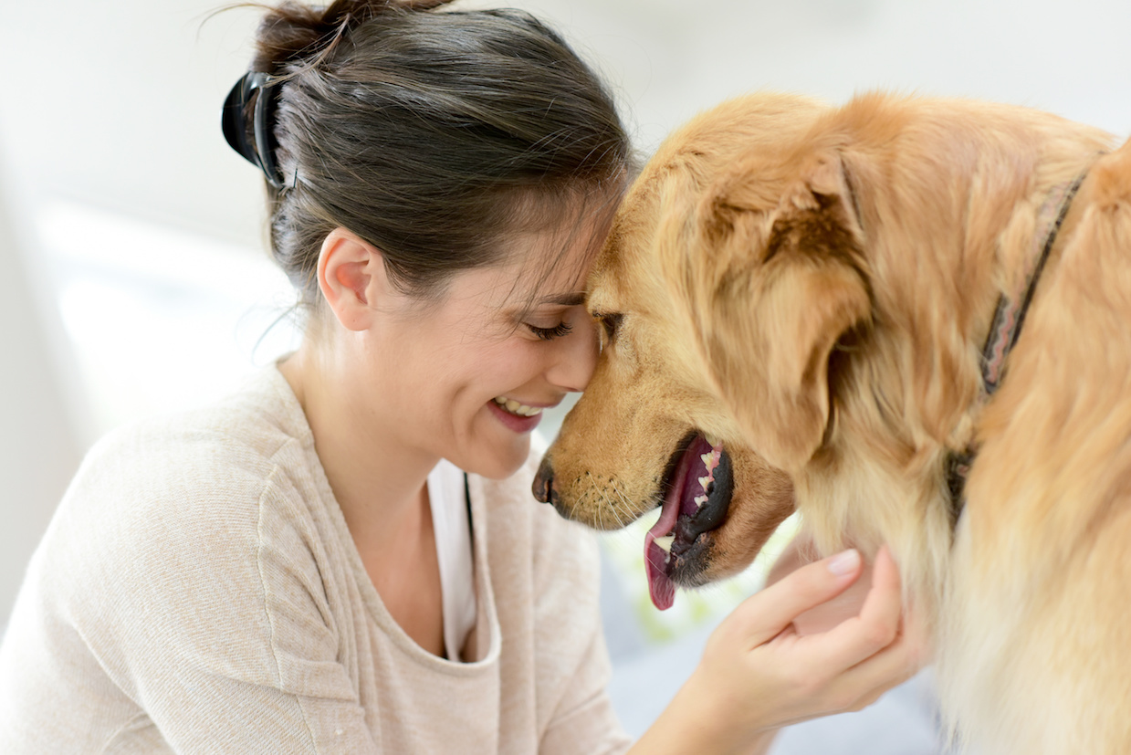 girl love our dog